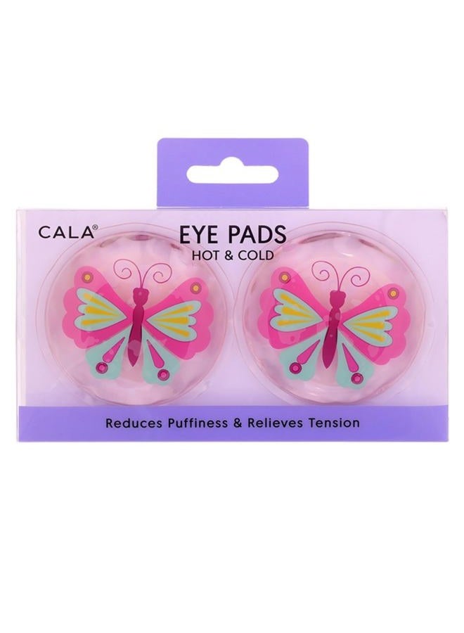 CALA Eye Pads Hot & Cold - Reduces Puffiness & Relieves Tension (Purple Butterfly) - Image 1