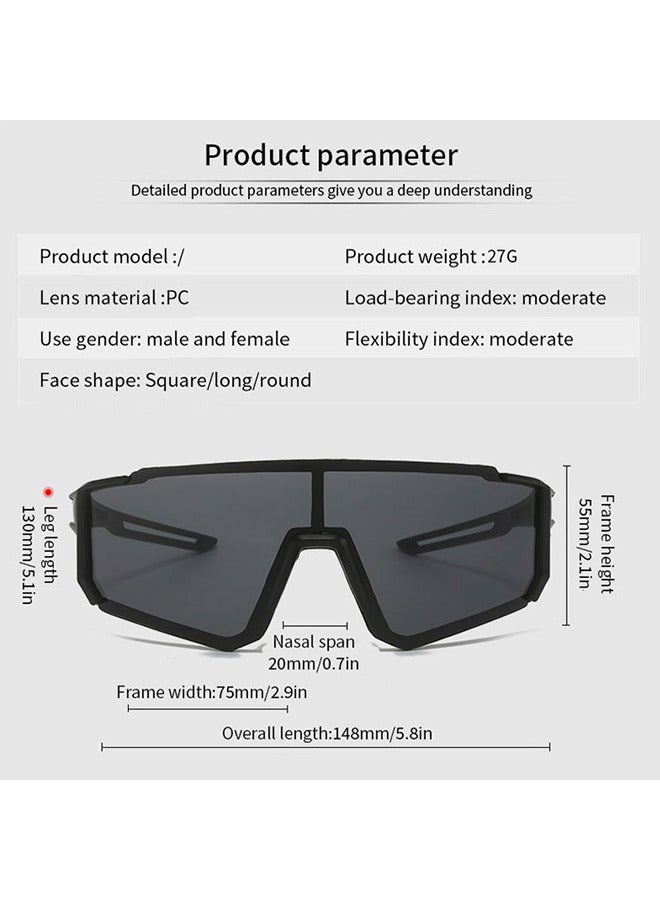 Depend Trendy Men's Sunglasses, Stylish Shades With UV400 And Polarized For Sports, Fashionable Eyewear, Goggles For Blocking, Retro Square Cycling Sunglass With Blue Lens - Image 4