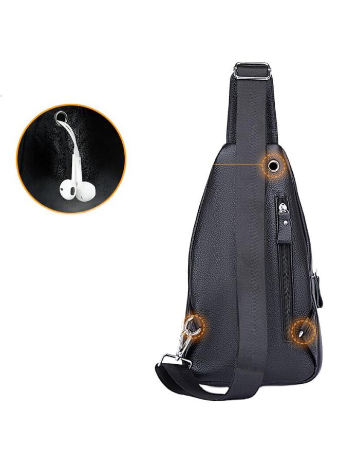 American Bison Crossbody Bag For Men, Top-Grain Leather Chest Bag, Fashionable Shoulder Bag, Casual Trendy Sports Birthday Gift For Boyfriend - Image 1