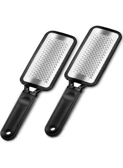 Foot Rasp Foot File 2 Pcs Stainless Steel Pedicure Callus Remover for Feet Professional Foot Care Tools for Pedicure to Removes Hard Skin Corns for Dry and Wet Feet