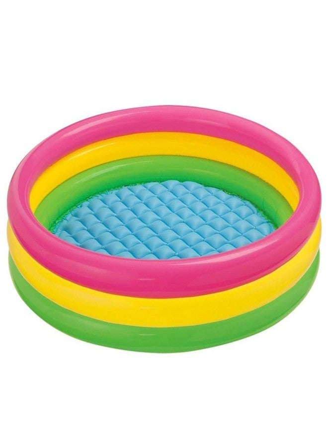 SUNNIFA Inflatable Baby Pool, Kids Swimming Pool | Portable Round Baby Bath Tub for Indoor & Outdoor Inflatable Pool for Toddlers Summer Water Fun Colourful Ring (86 X 25 CM) - Image 1