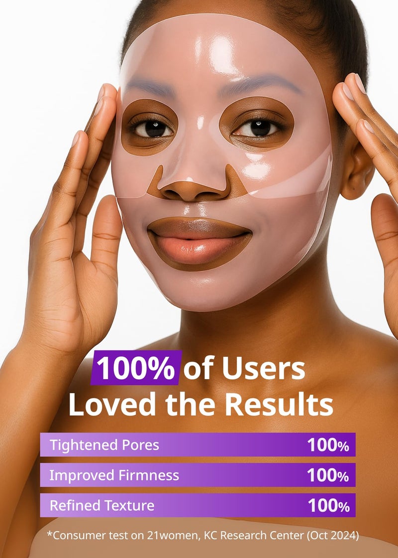SNP 10,000ppm Deep Collagen + PDRN + Retinol Hydrogel Mask | 8 Layer 125Da Collagen Face Mask | Overnight Facial Mask | Patent Skin Hydration | Hydrating Facial Mask | Face Mask Skin Care | 4 Sheets - Image 5