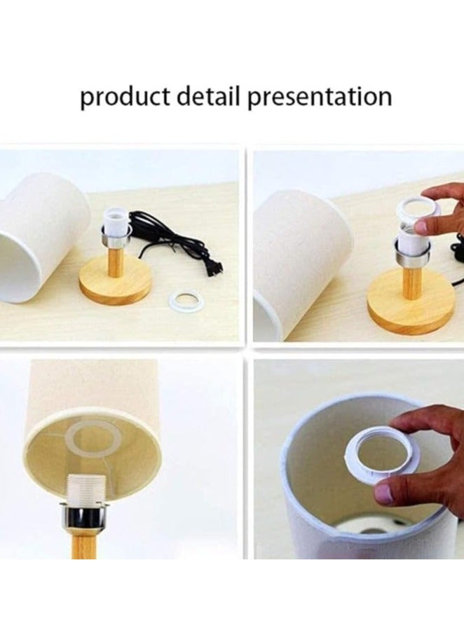 DUNISO Bedside Table Lamp, fabric bedroom lamp with circular lampshade LED chip, and USB linen bedside table lamp, suitable for living rooms, study rooms, and bedrooms. - Image 3