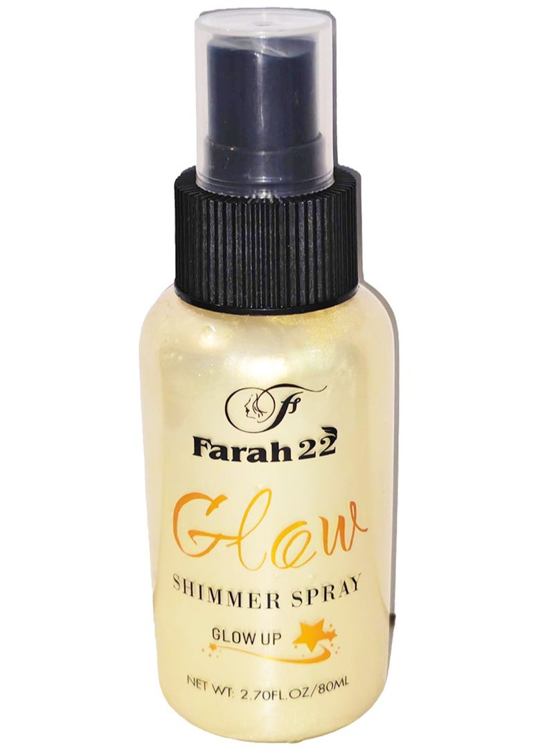 Farah22 Glitter and illuminating body spray silver summer shine - Image 2
