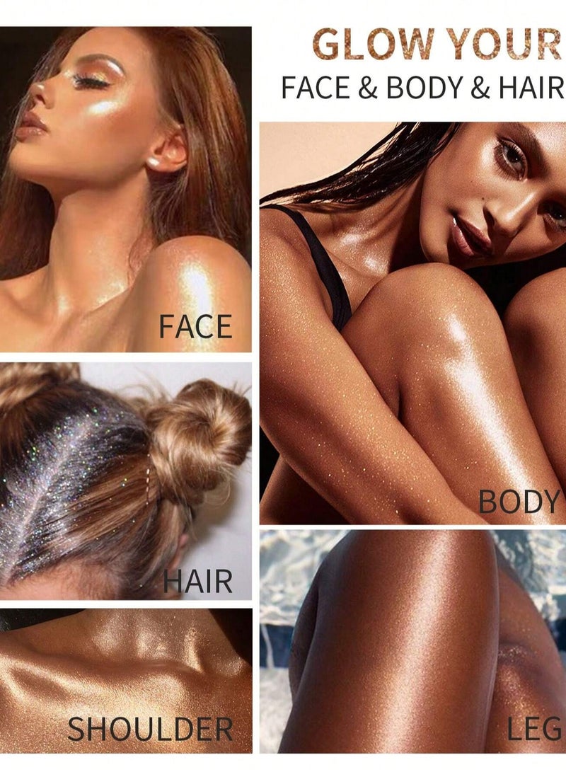 Farah22 Glitter and illuminating body spray silver summer shine - Image 5