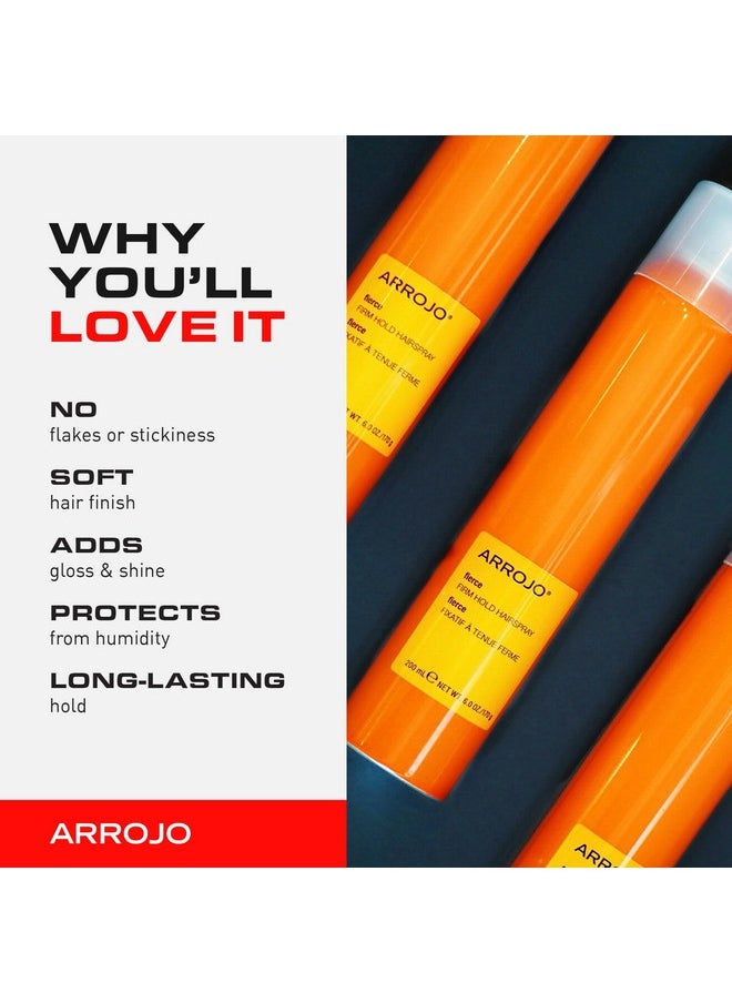 ARROJO Fierce Firm Hold Hairspray For Women Or Men Fine Mist Hairspray For Fine Hair Or Thick Hair Protects From Humidity & Adds Glossy Shine Crueltyfree Non Sticky Hairspray (6 Oz)  - Image 4