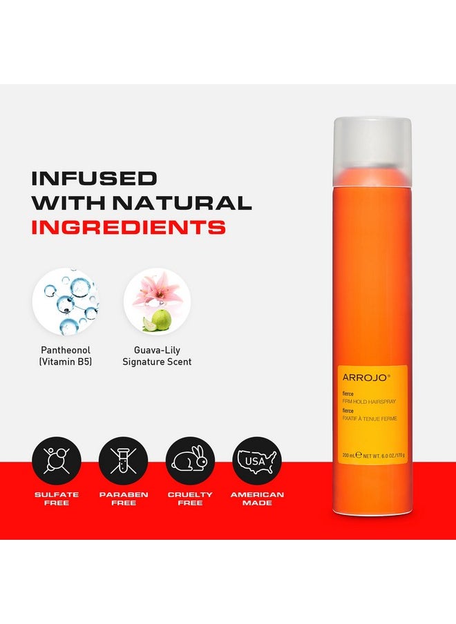 ARROJO Fierce Firm Hold Hairspray For Women Or Men Fine Mist Hairspray For Fine Hair Or Thick Hair Protects From Humidity & Adds Glossy Shine Crueltyfree Non Sticky Hairspray (6 Oz)  - Image 5