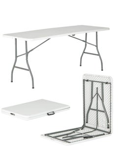 Generic Harbor Housewares Heavy Duty Folding Table - Easy Storage for Office, Workstation, Arts & Crafts, Parties, Restaurants, BBQs, Garden - 6 Feet (180cm), Plastic, White  - Image 1