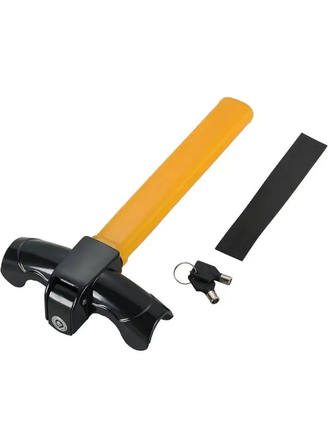 T-Shaped Heavy Duty Steering Wheel Lock for Trucks SUVs Anti Theft with 2 Keys Easy Install - Image 3