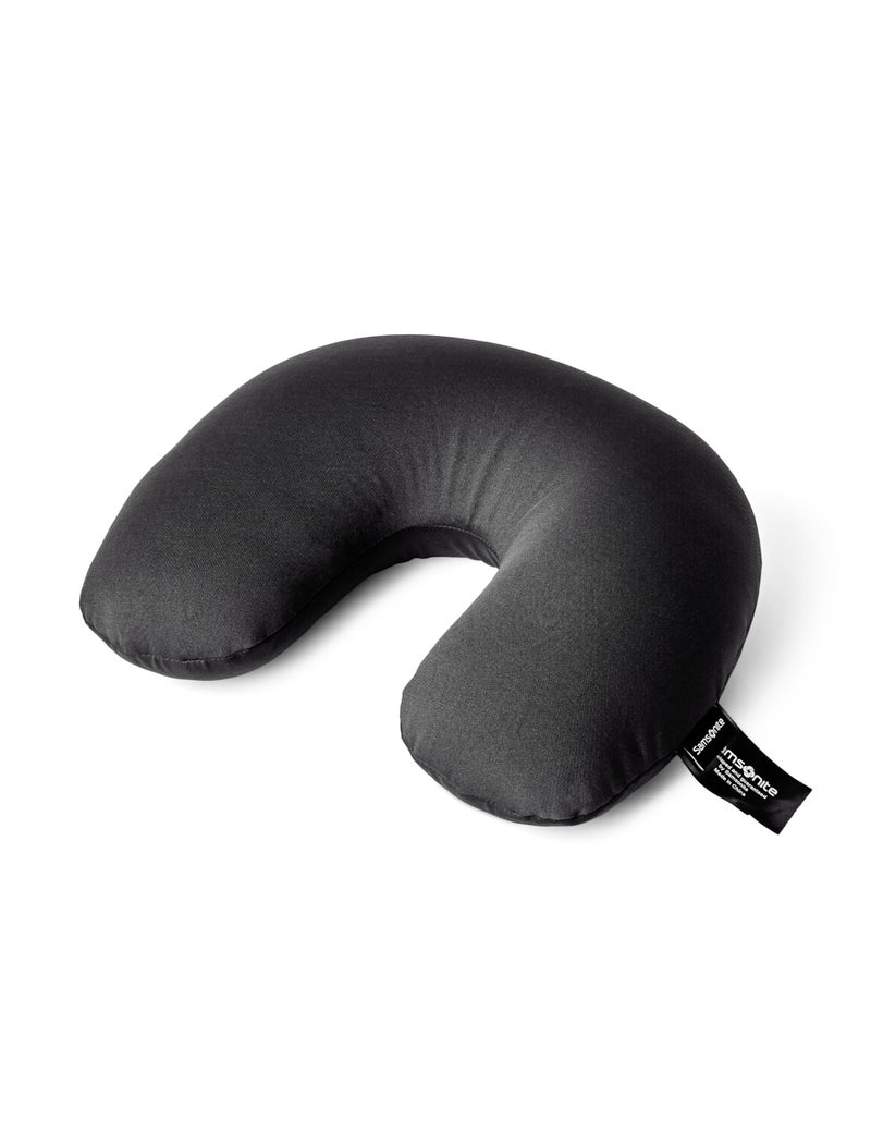 Samsonite Comfortable 3 in1 Microbead Travel Pillow/Neck Pillow for Travel in Flight/Aeroplane for Men & Women, Black - Image 1