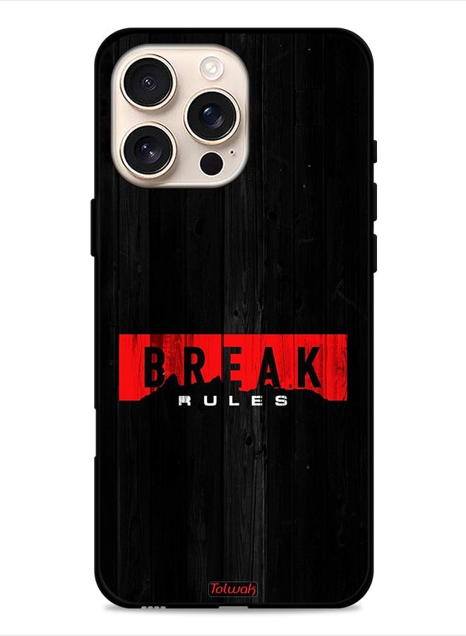 Tolwak Apple iPhone 16 Pro Max Protective Case Cover Break Rules - Image 1