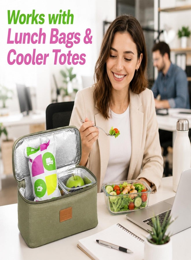 WORLD-BIO Ice Packs for Lunch Boxes, 50 Pack Reusable Leak Resistant Ice Packs for Cooler Bag, Sided Absorption Long Lasting Small Cold Packs for Shipping and Picnic, Soak Required, Small, 4.9" x 3.7" - Image 3