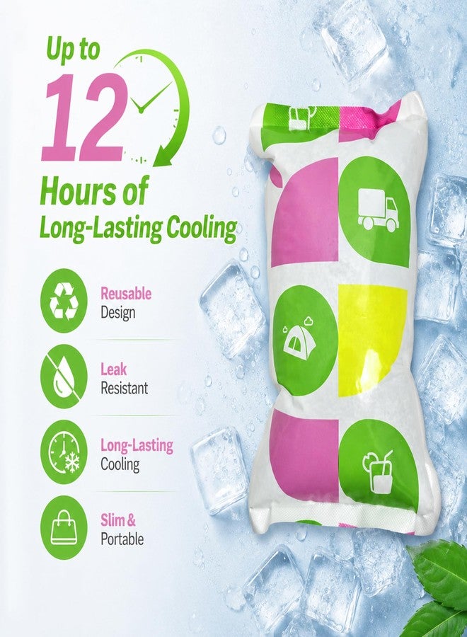 WORLD-BIO Ice Packs for Lunch Boxes, 50 Pack Reusable Leak Resistant Ice Packs for Cooler Bag, Sided Absorption Long Lasting Small Cold Packs for Shipping and Picnic, Soak Required, Small, 4.9" x 3.7" - Image 5