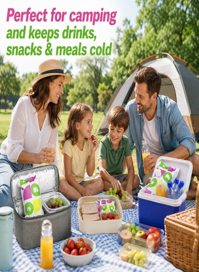 WORLD-BIO Ice Packs for Lunch Boxes, 50 Pack Reusable Leak Resistant Ice Packs for Cooler Bag, Sided Absorption Long Lasting Small Cold Packs for Shipping and Picnic, Soak Required, Small, 4.9" x 3.7" - Image 2