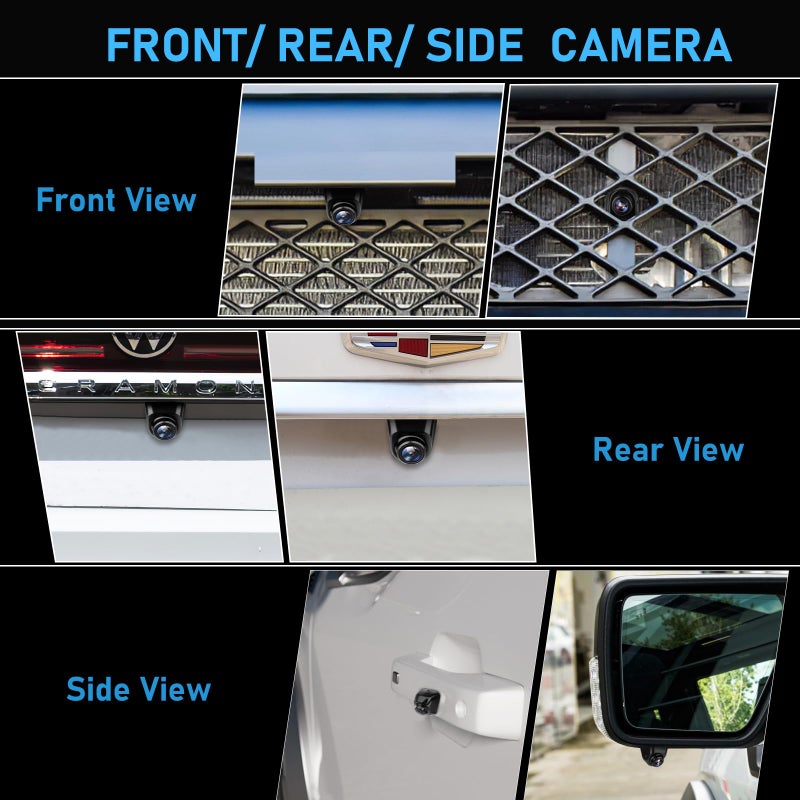 GLK HD Backup Camera for Car Universal Front/Side/Rear Camera for 12-24 V Car Truck Pickup SUV Rear View Reverse Camera, with Left and Right, Up and Down Rotation Angle Night Vision, IP69K Waterproof - Image 4
