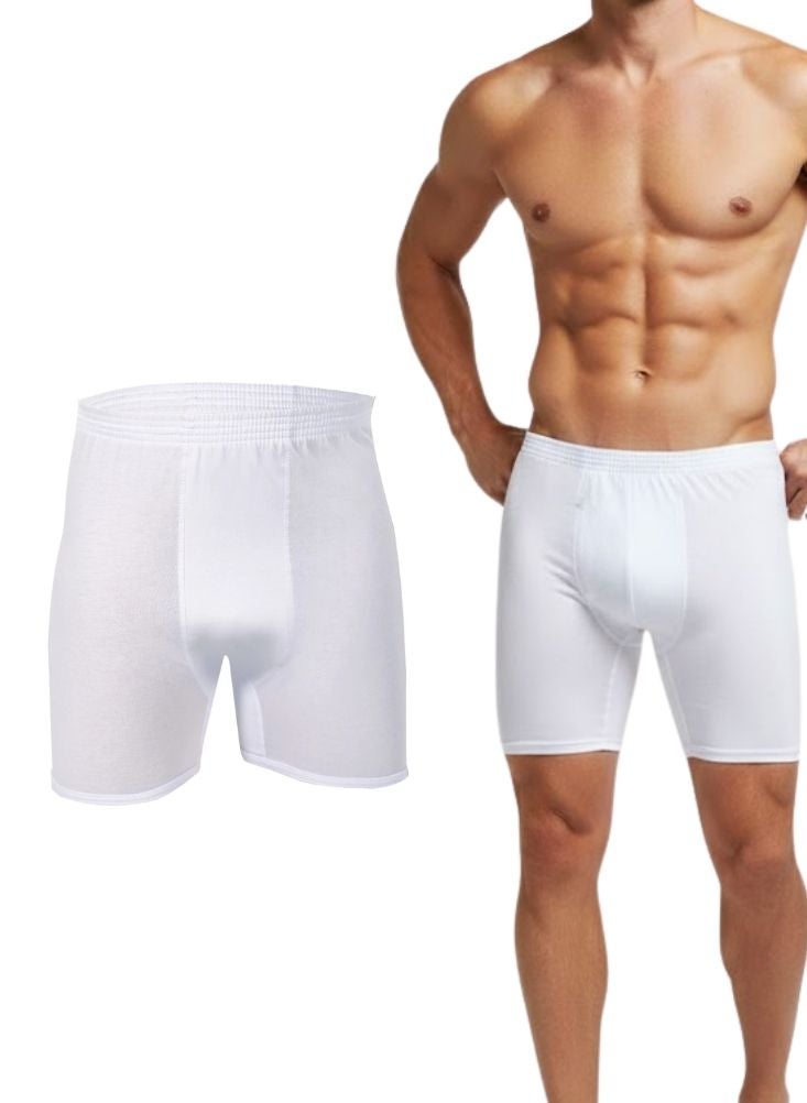 دروش في سراويل داخلية رجالية بيضاء من القطن - سراويل داخلية مريحة قابلة للتمدد للارتداء اليومي - Image 1