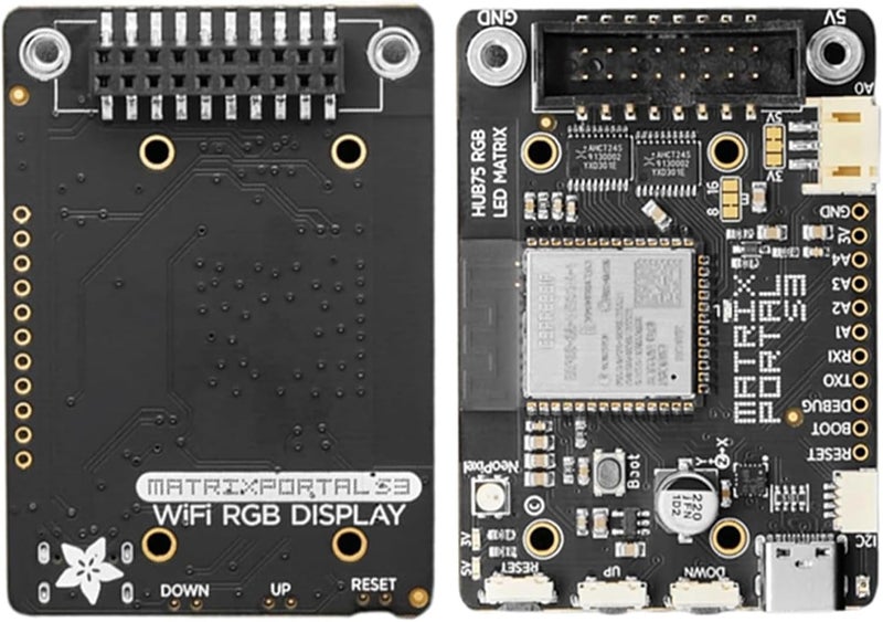 شاشات مصفوفة LED ESP32S3 لمشاريع الكمبيوتر مع CircuitPythons باللون الأسود (CircuitPythons Display) - Image 4