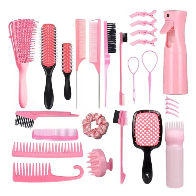 Y&D Professional Salon Hair Brush Set: Wet & Dry Detangling Comb, Styling Tools & Hair Accessories Collection - Image 2