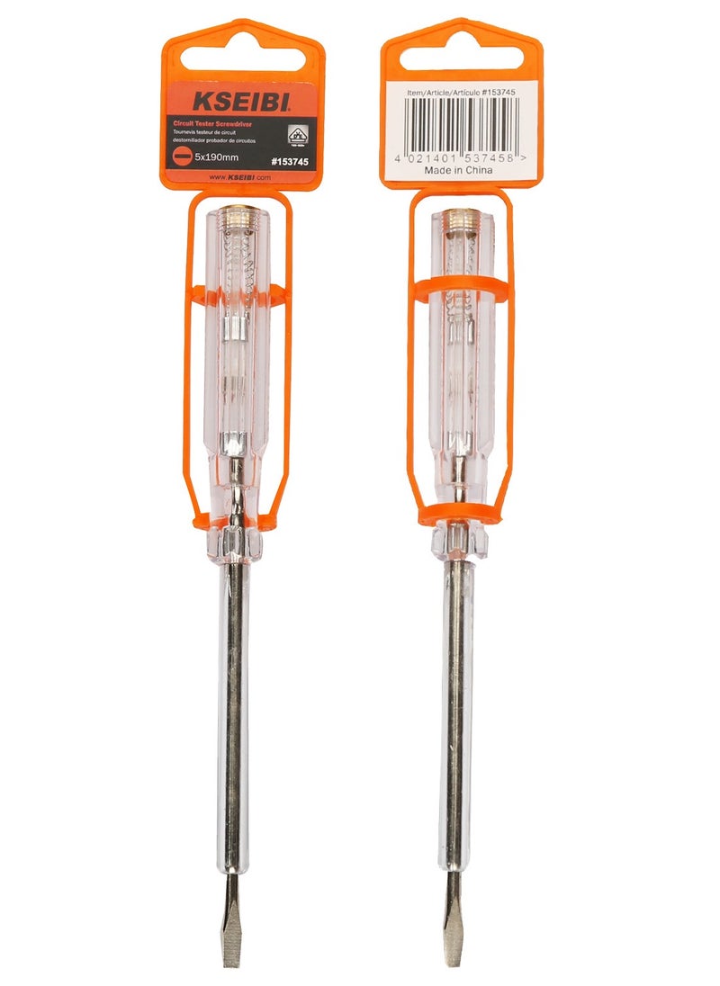 KSEIBI Voltage Tester Screwdriver 14cm, Circuit Detector Electric Tester Pen, High Torque Alloy Dual, Light Color Light Measuring Electric Pen Induction Electric Pen Screwdriver.  - Image 2