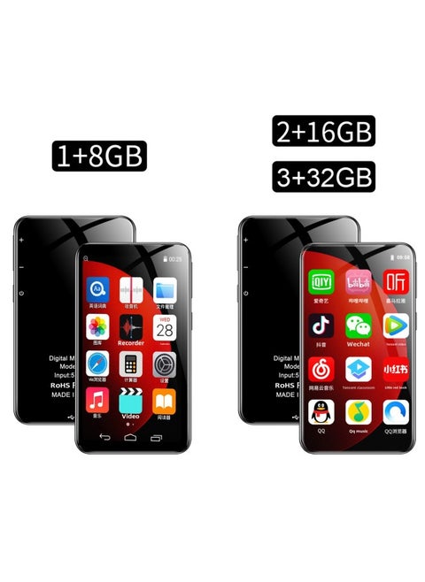 3.6 Inch 4 Inch Android Smart WIFI Internet Mp3 Mp4 Mp5 Touch Screen Walkman Music Player-Body Color:3.6 Inch X15WIFI Version + Bluetooth Black-Memory Capacity:1G Running +8g Storage