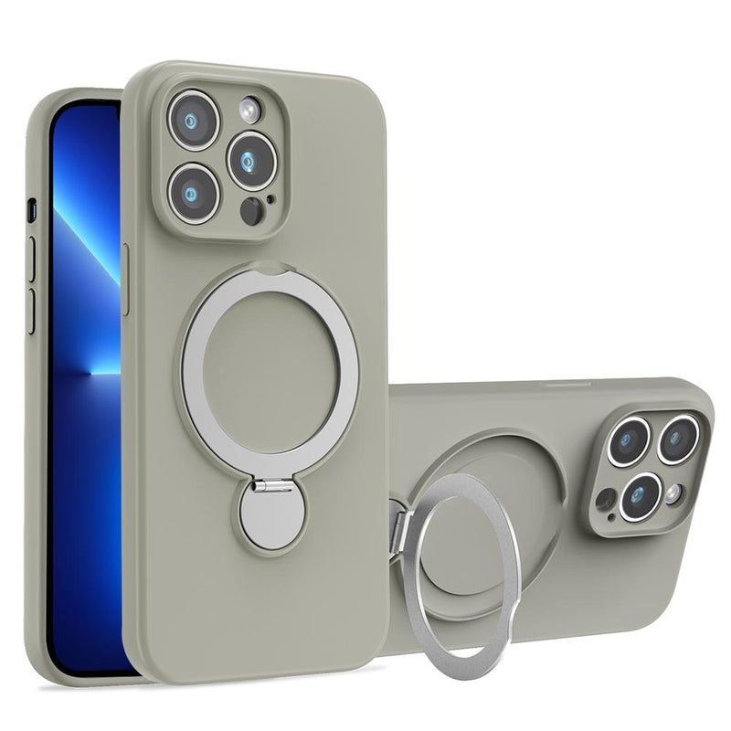 إيروريكس جراب هاتف من السيليكون السائل MagSafe لهاتف iPhone 13 Pro (تيتانيوم) - Image 1