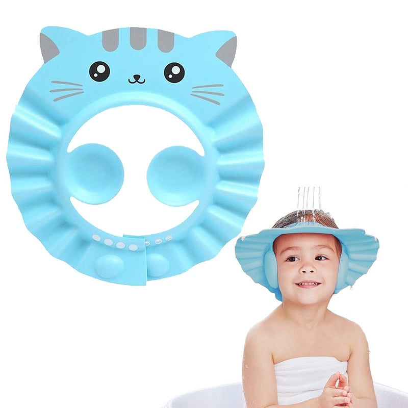 PENINSULA LOVE Baby Shampoo Cap Waterproof Baby Shower Cap Adjustable Bathing Hat Visor Hat with Ear Muffler for Toddler Infants Kids - Image 1