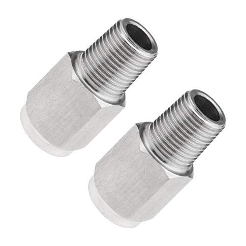 Create idea 2pcs 1/8NPT to M10x1.0 Pressure Pressure Gauge Reducer Connector Automobile - Image 1