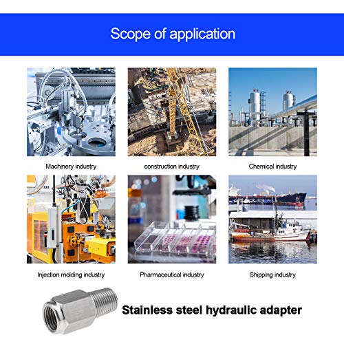 Create idea 2pcs 1/8NPT to M10x1.0 Pressure Pressure Gauge Reducer Connector Automobile - Image 2