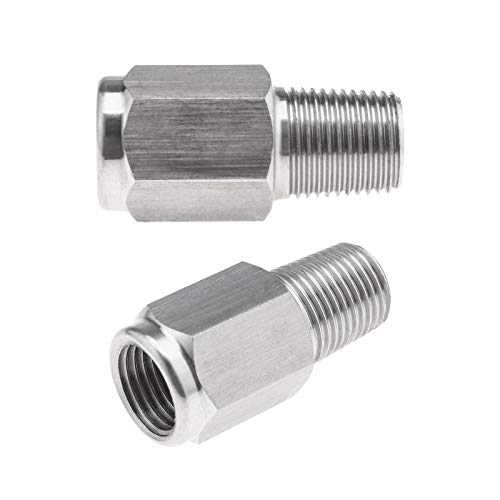 Create idea 2pcs 1/8NPT to M10x1.0 Pressure Pressure Gauge Reducer Connector Automobile - Image 5