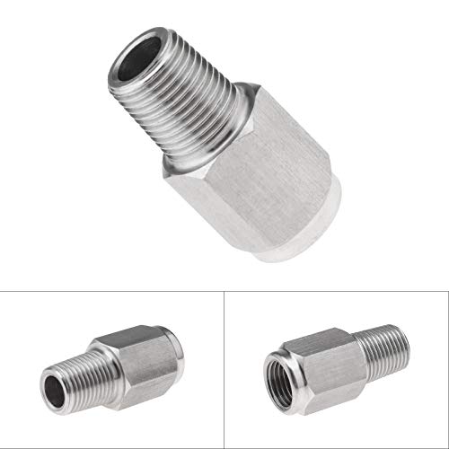 Create idea 2pcs 1/8NPT to M10x1.0 Pressure Pressure Gauge Reducer Connector Automobile - Image 4