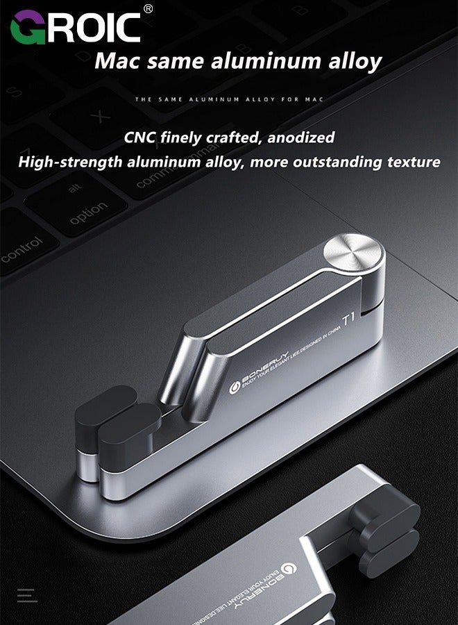 GROIC Cell Phone Stands Universal Cell Phone Holder Mobile Phones Stand Adjustable Smartphone Stand Holder Tablet Holder for Desk Offices Bedrooms Airplanes Travel  - Image 2