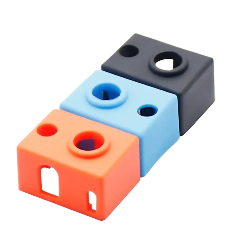 Blue Cartridge Heater Silicone Socks V6 for Dragon Heatblock PT100 Hotend Nozzle 1pcs - Image 1
