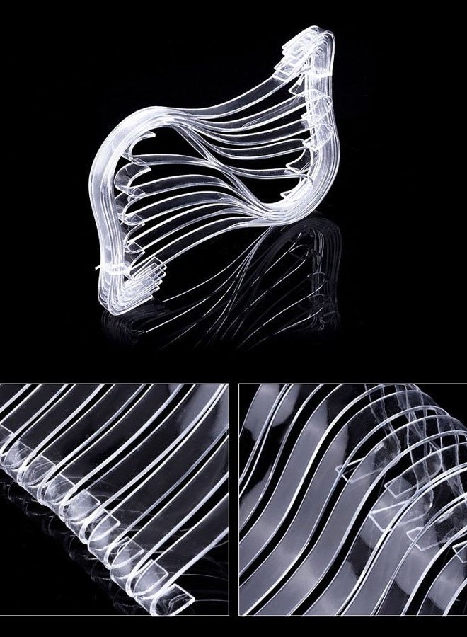 glasstore 5 أزواج من أشجار الأحذية للنساء صنادل أحذية الكعب العالي حامل عرض متاجر من الأكريليك الشفاف أشكال دعم الأحذية - Image 4