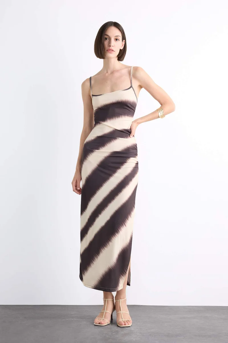 ديفاكتو Twill Ankle Length Dress