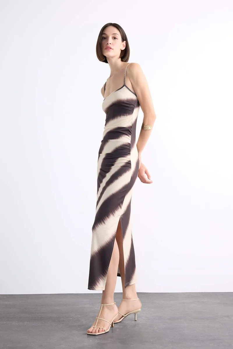ديفاكتو Twill Ankle Length Dress