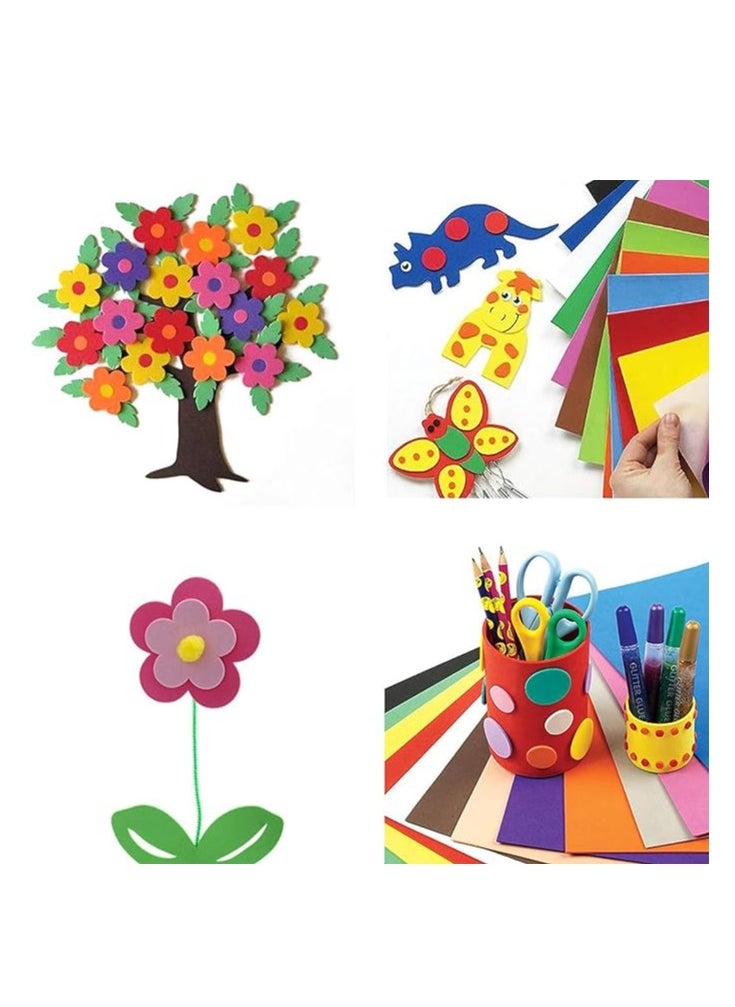 MOTARRO - A4 Self Adhesive Craft Foam Sheets EVA Foam Sheets Sticky Foam Sticker Paper Sponge Card for Art & Crafts Children Kids 2mm Thick (A4 Self Adhesive Foam Sheets - 10 Sheet) - Image 1