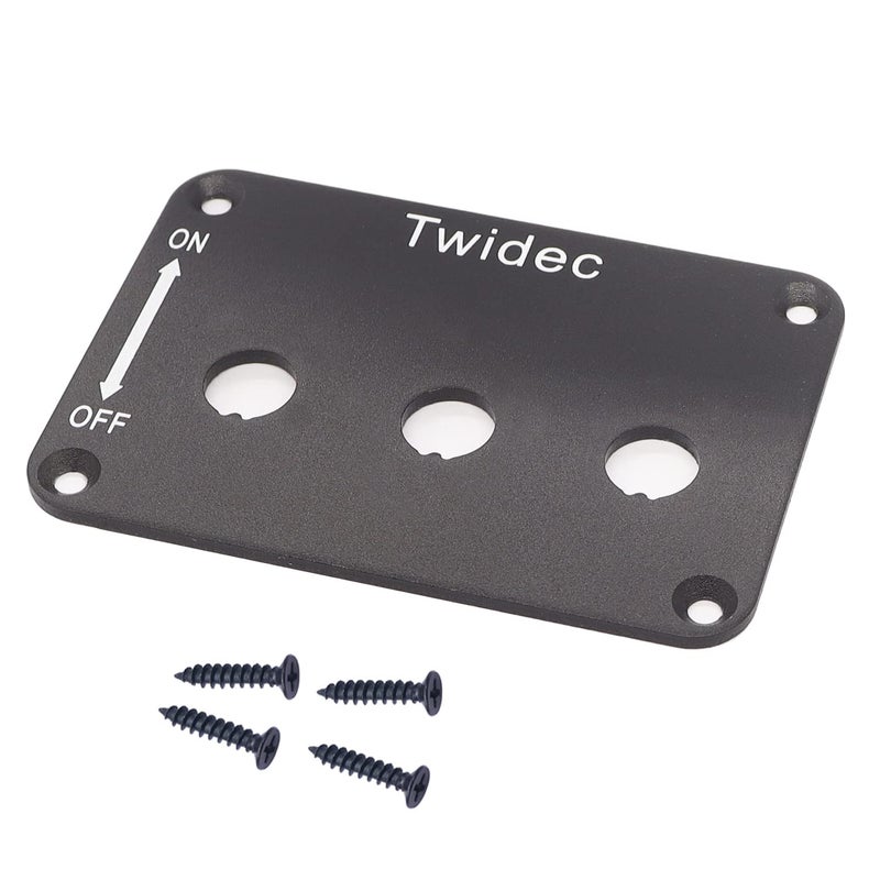 Twidec/Toggle Rocker Switch Panel Housing 3 Way Metal Aluminum Switch Plate Holder Universal Car Trailer Boat Toggle Switch N-007-3K - Image 2