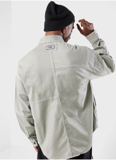 izzue Washed Twill Panel Shirt  - Image 2