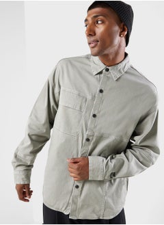 izzue Washed Twill Panel Shirt  - Image 3