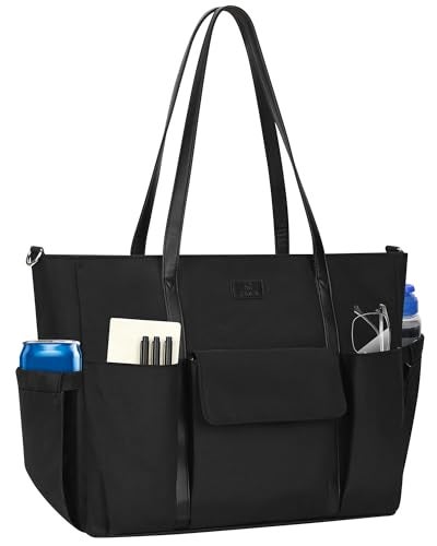 TANTO Laptop Bag for Women 17 Inch Teacher Tote Bag with Compartments Work Tote Bag Nursing Bag with 19 Pockets Professional Computer Bag Business Office Work Organized Bag with Shoulder Straps - Image 1