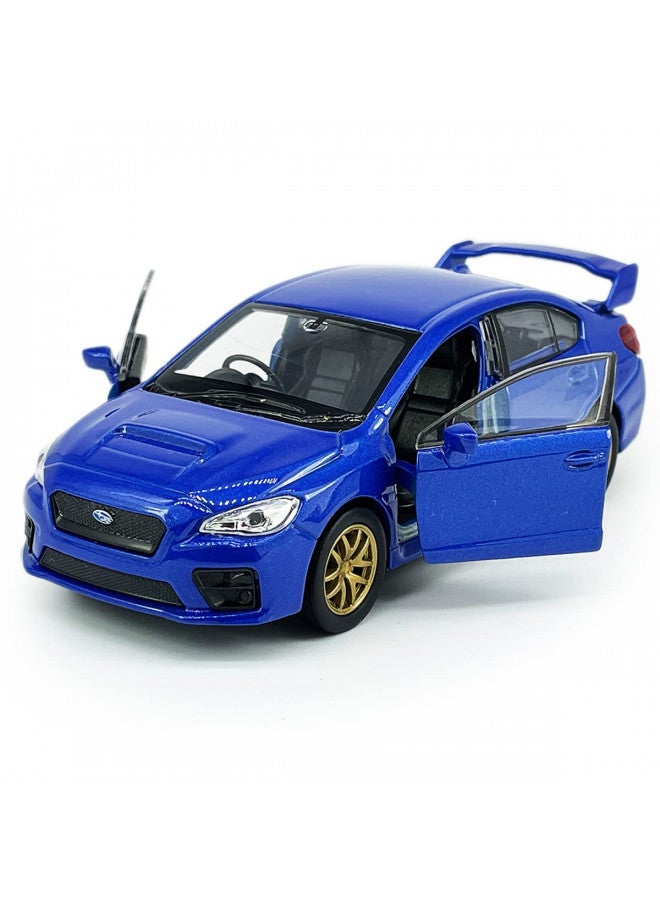 Metanyl Impreza WRX STI Toy Car Racing Sports Diecast Model Car 1/36 Scale Metal Pull Back Vehicle, Doors Open, Zinc Alloy Casting, Boys Toys Kids Birthday Gifts Mens Collection, Blue - Image 2