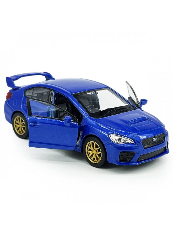 Metanyl Impreza WRX STI Toy Car Racing Sports Diecast Model Car 1/36 Scale Metal Pull Back Vehicle, Doors Open, Zinc Alloy Casting, Boys Toys Kids Birthday Gifts Mens Collection, Blue - Image 4