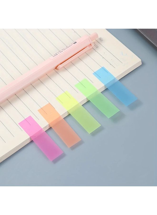 Light Blue Pink Morandi Sticky Notes 100 Sheets Semi Transparent PET Index Tabs Pastel Colors Easy Dispense Box - Image 5
