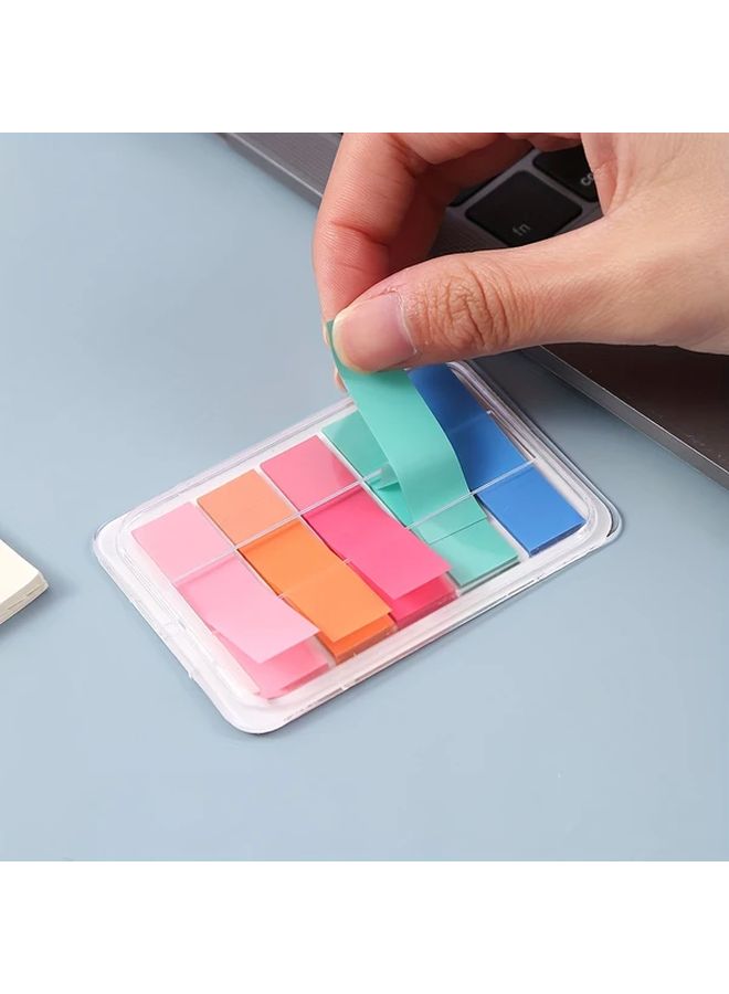 Light Blue Pink Morandi Sticky Notes 100 Sheets Semi Transparent PET Index Tabs Pastel Colors Easy Dispense Box - Image 4