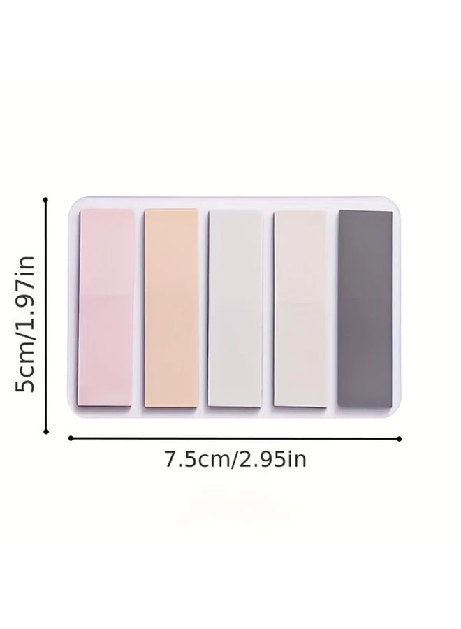 Light Blue Pink Morandi Sticky Notes 100 Sheets Semi Transparent PET Index Tabs Pastel Colors Easy Dispense Box - Image 3