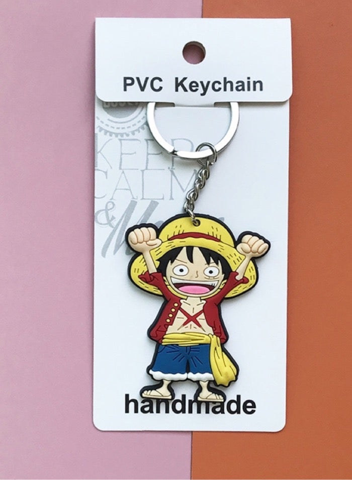 ميدالية مفاتيح مطاطية -انمي لوفي اكس