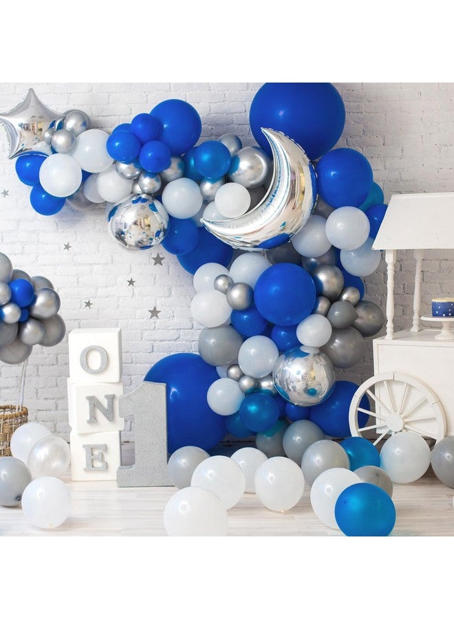 RUBFAC 129pcs Dark Blue Balloons Different Sizes 18 12 10 5 Inch for Garland Arch for Birthday Gender Reveal Baby Shower Graduation Party Decoration - Image 5