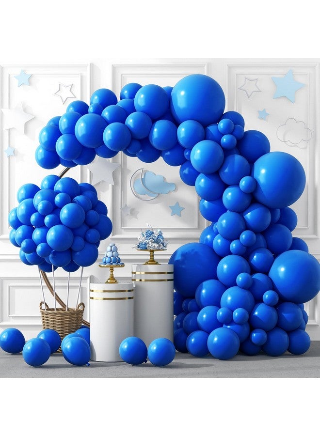 RUBFAC 129pcs Dark Blue Balloons Different Sizes 18 12 10 5 Inch for Garland Arch for Birthday Gender Reveal Baby Shower Graduation Party Decoration - Image 1