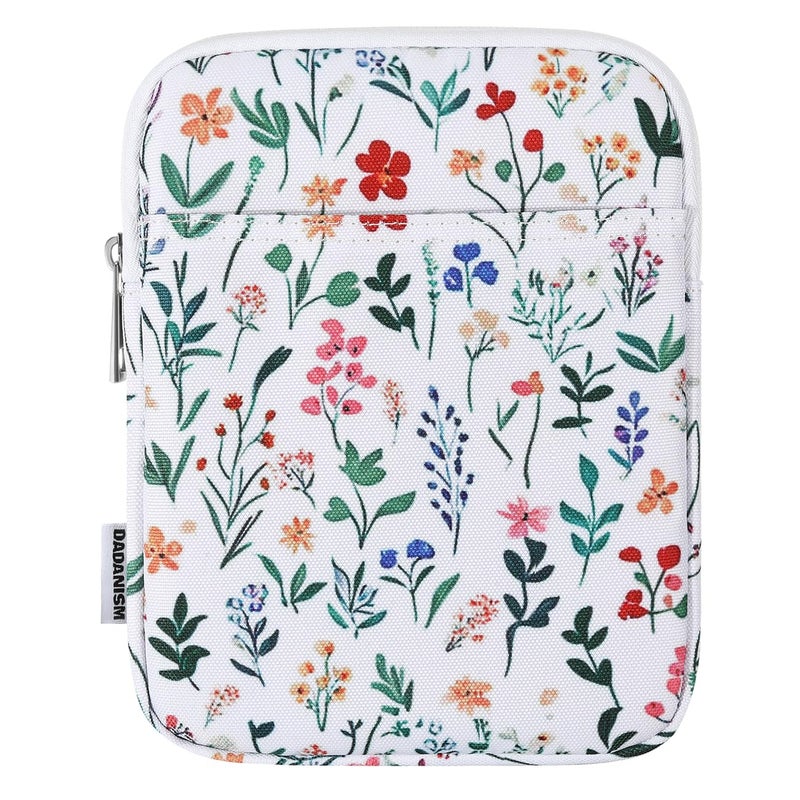 Dadanism 6-7 Inch Universal Padded Sleeve for 7" Colorsoft Signature Edition eReader 2024 and 6" eReader Book, Protective Sleeve Pouch Bag Carrying Case for Kobo E-Reader, Flowers - Image 1