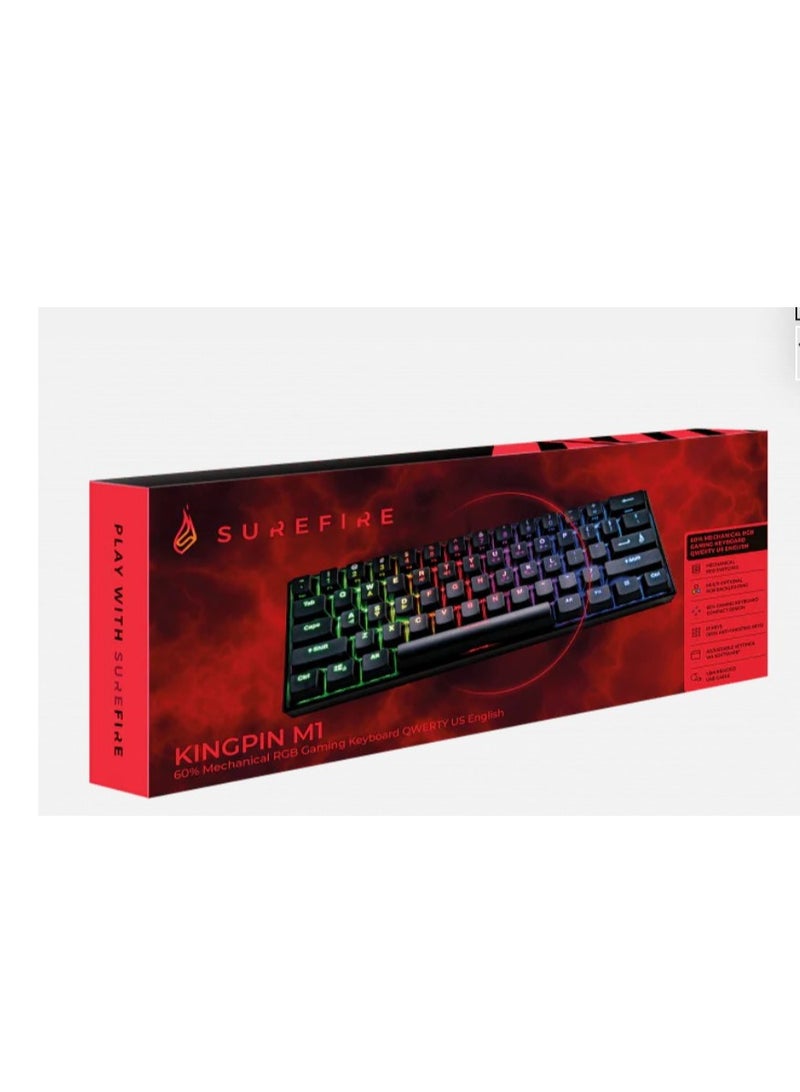 SureFire KingPin M1 Mechanical Gaming RGB Keyboard QWERTY US English SureFire KingPin X1 Compact Gaming Keyboard RGB - Image 1